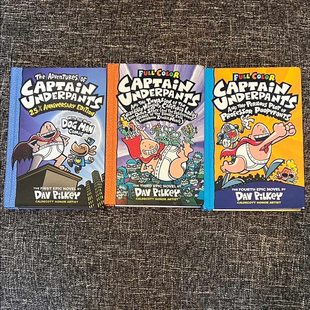 Captain‎ Underpants Book Set Books 1, 3 and 4 Dav Pilkey